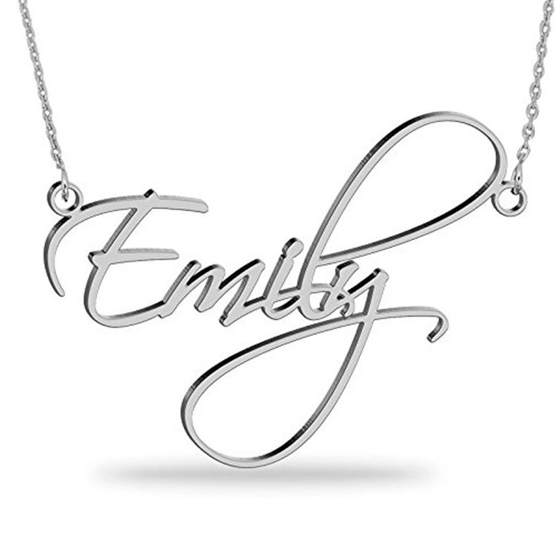 定制项链diy磨砂名字logo情人节闺蜜礼物锁骨项链