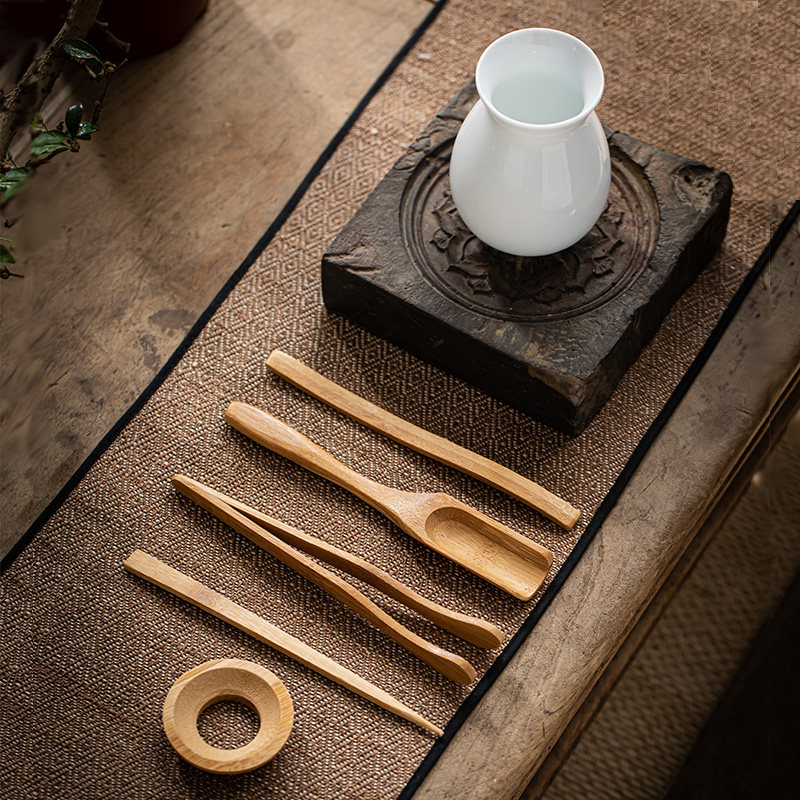 简约高白茶道六君子套装组合功夫功夫茶茶具配件茶道