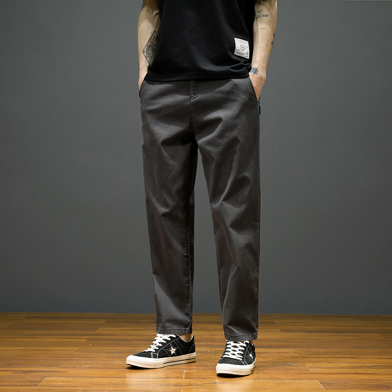男士运动长裤收口宽松大码休闲裤男潮流腿粗春款时尚男裤子青少年