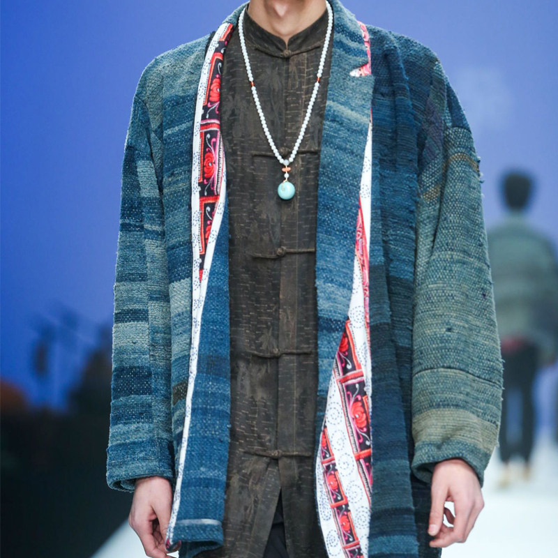 被色阁设计师原创老土布衣服不对称复古文艺外套国潮风私人订制