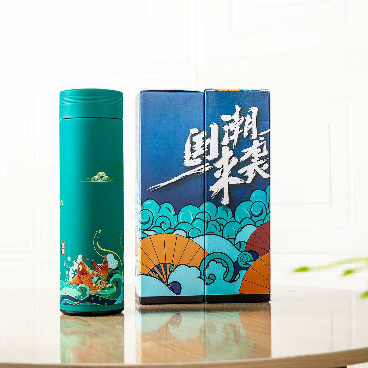 杯子中国国风国潮保温杯不锈钢男女简约文艺创意保温杯