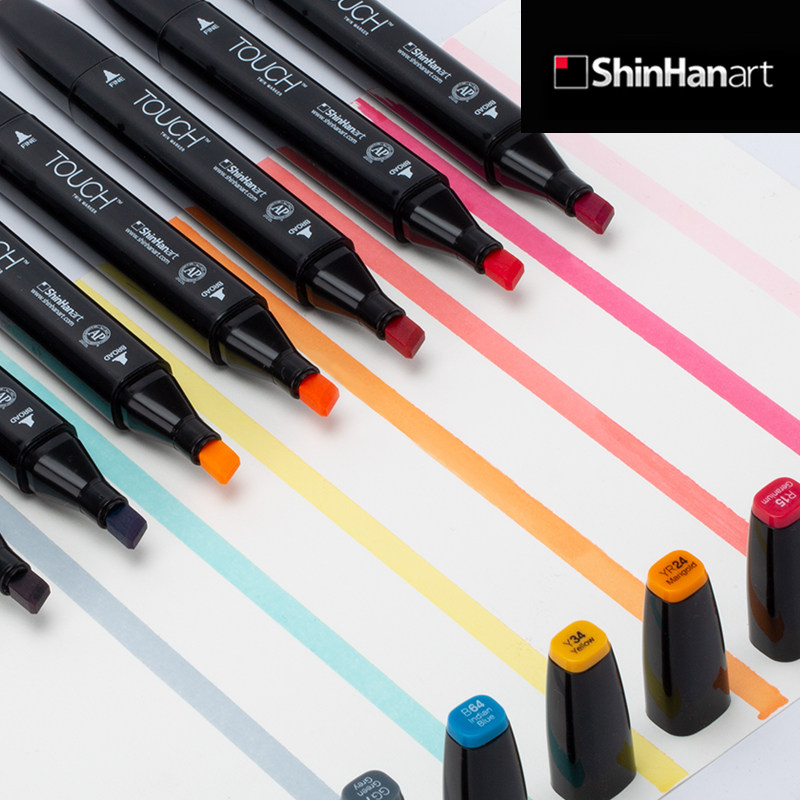 马克shinhan韩国touch新韩五代软头漫画专用肤色马克笔