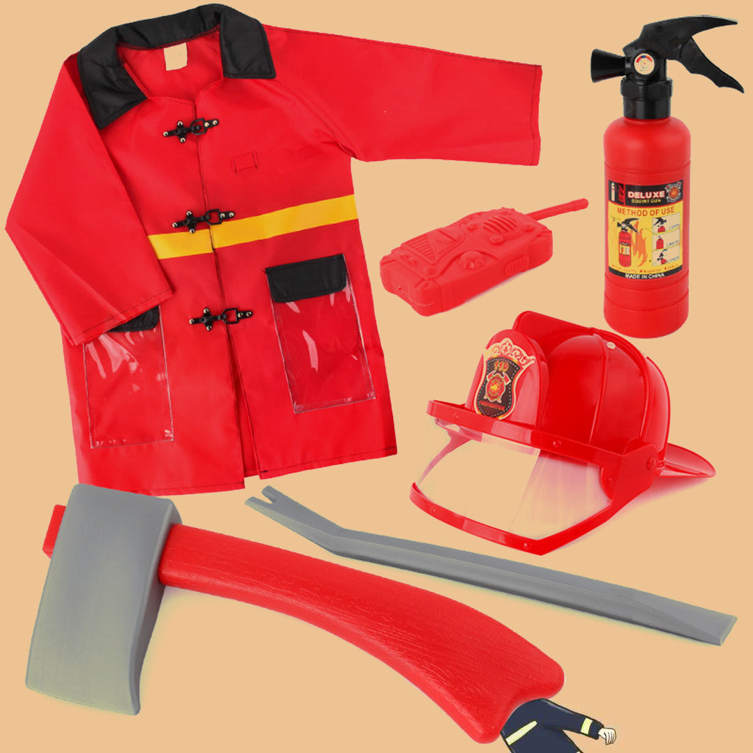 儿童消防员玩具山姆套装宝宝幼儿园表演角色扮演衣服过家家玩具