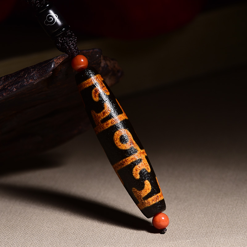 黑武士西藏莲师诸法三界天珠李连杰同款老天项链项坠