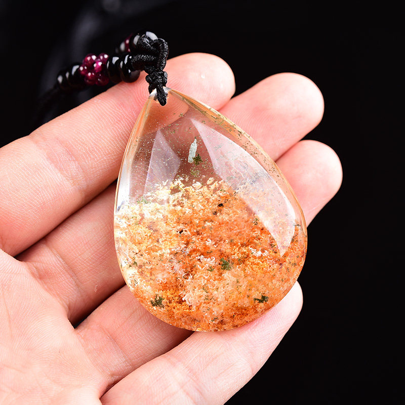 幽灵藏品全净礼物饰品吊坠异像满天星水晶黄幽灵项坠