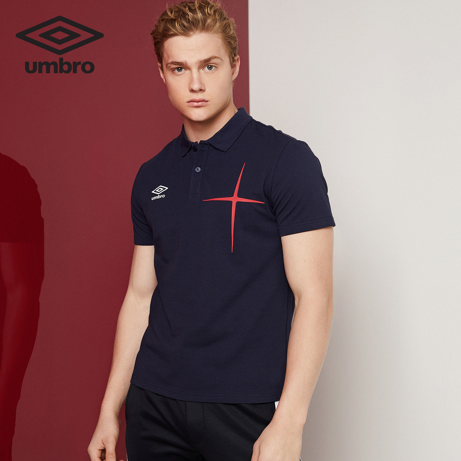 umbro茵宝2019年夏季翻领潮流休闲polo衫男运动运动polo衫