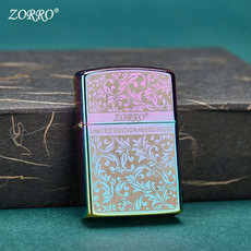 ZORRO佐罗新款煤油打火机防风幻彩限量唐草创意送男朋友新年礼物 ZORRO佐罗新款煤油打火机防风幻彩限量唐草创意送男朋友新年礼物