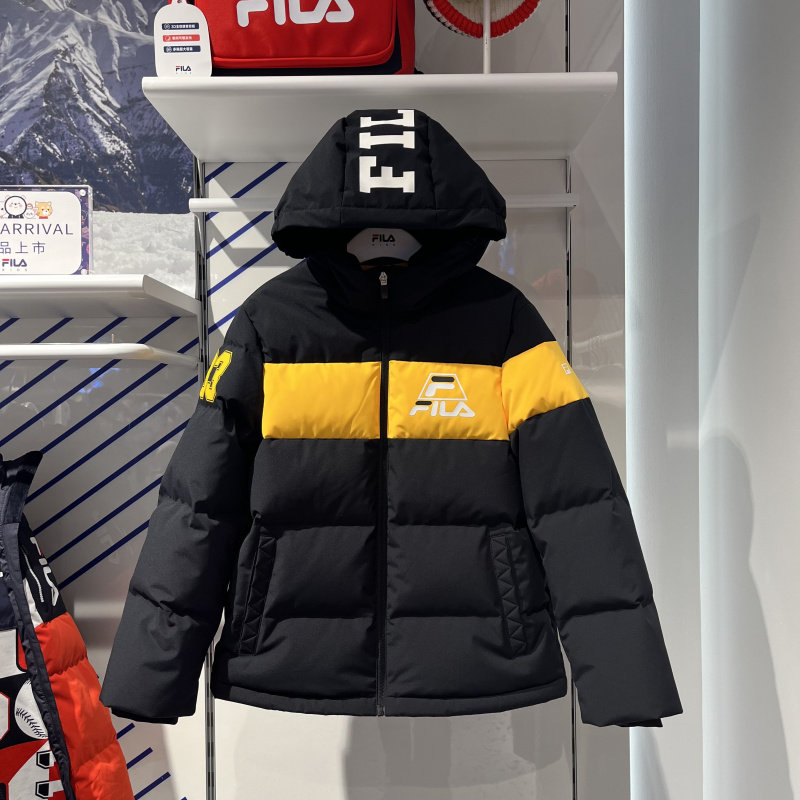 斐乐fila童装正品春季男大轻量保暖羽绒服运动羽绒服