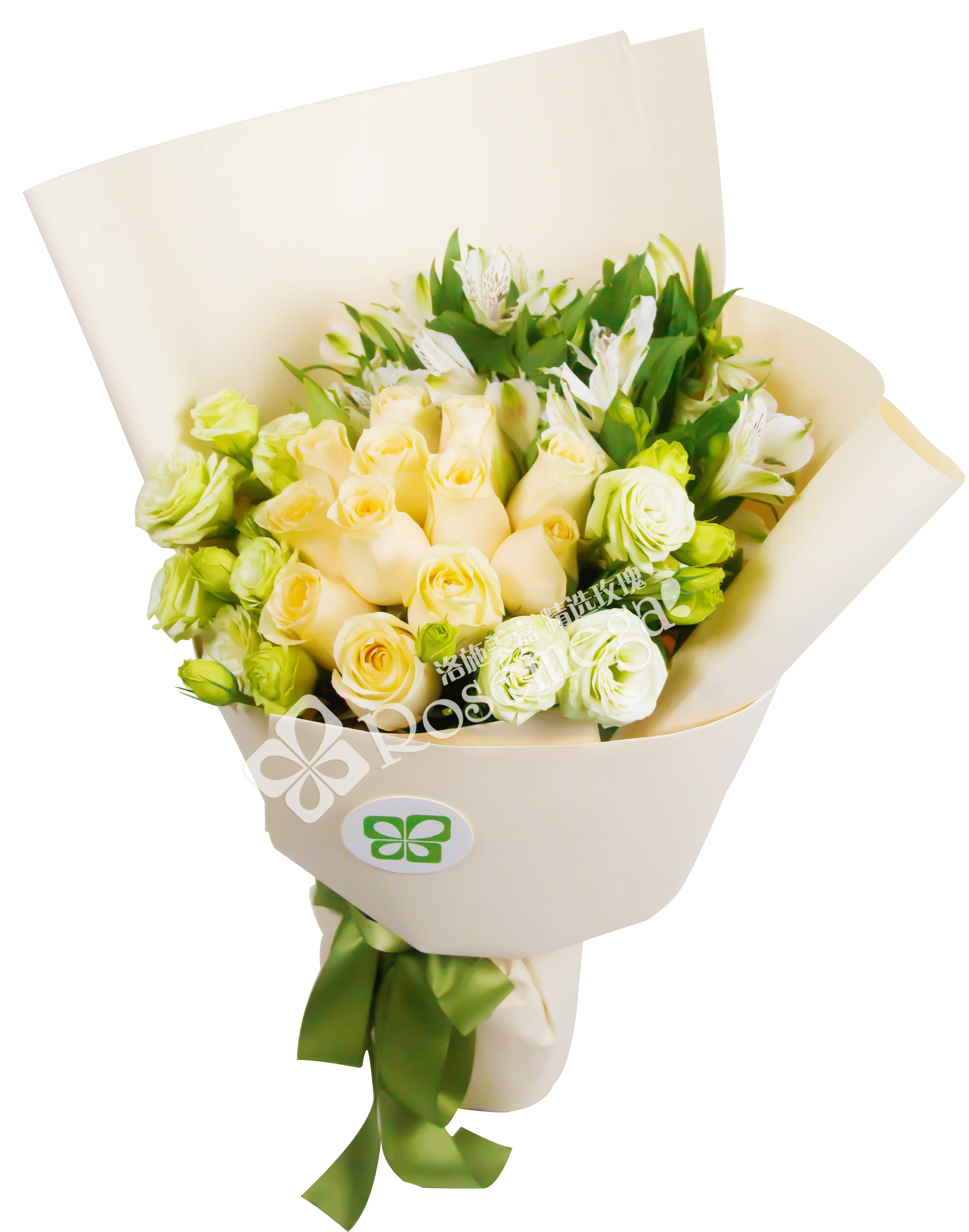 洛施美嘉香槟玫瑰玫瑰花花束小百合桔梗深圳广州鲜花速递(同城)