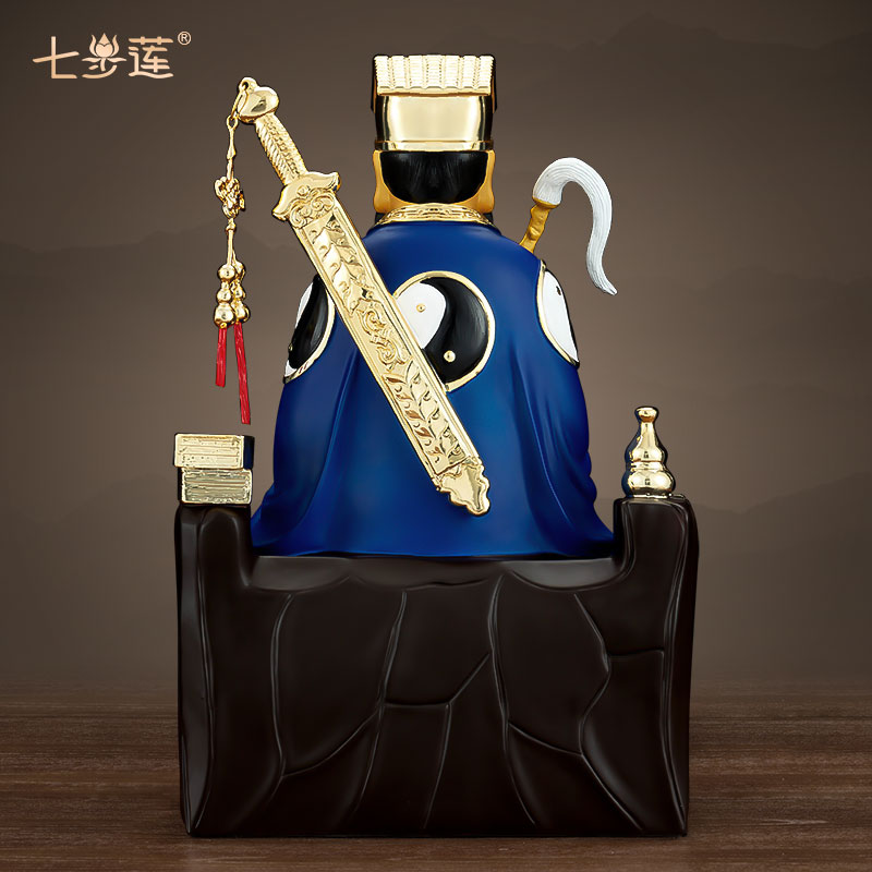 神像七步莲纯铜全真道家阳子吕祖吕洞宾八仙家用摆件