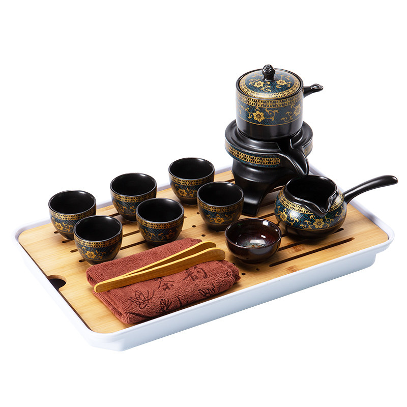 泡茶懒人自动茶具套装家用干泡盘石茶壶茶杯整套茶具