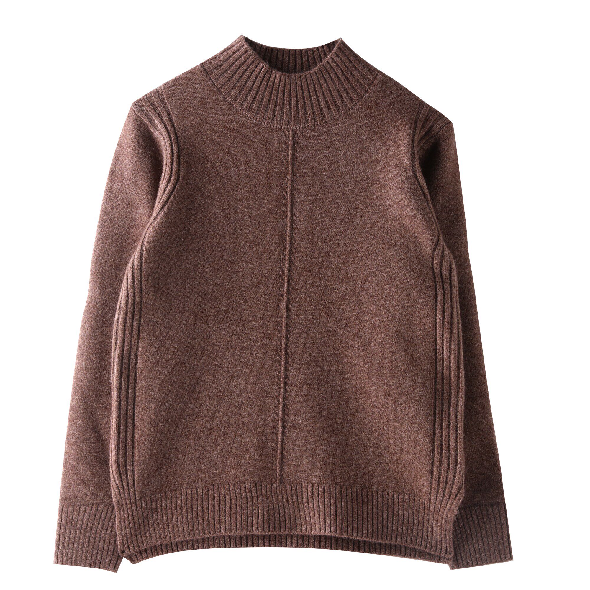 恒源祥羊毛衫2020新款套头高领开叉短款毛衣