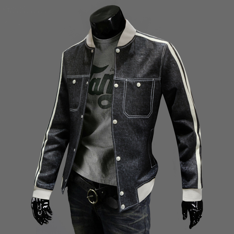 春秋牛仔外套男潮流修身百搭工装夹克男士韩版休闲春装潮牌棒球服