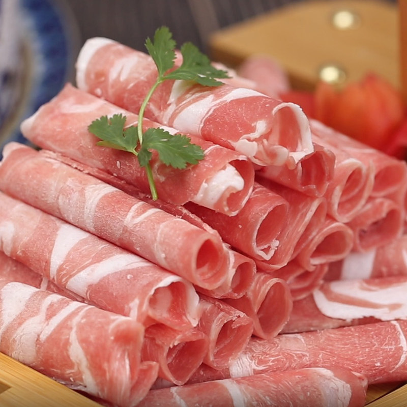 柒鲜锡盟新鲜羔羊切片380g火锅食材羊肉肉卷羊肉卷