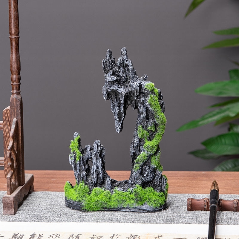 鱼缸造景假山山石装饰石头摆件水族箱中小型养鱼造景