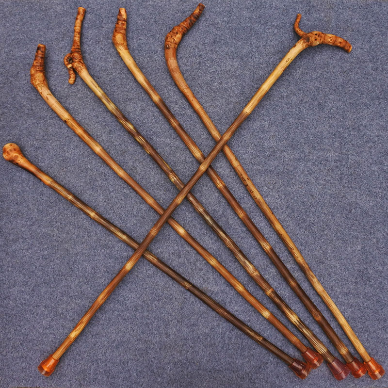 文玩丝竹禅杖收藏登山杖精品手杖实心金丝竹实用登山杖