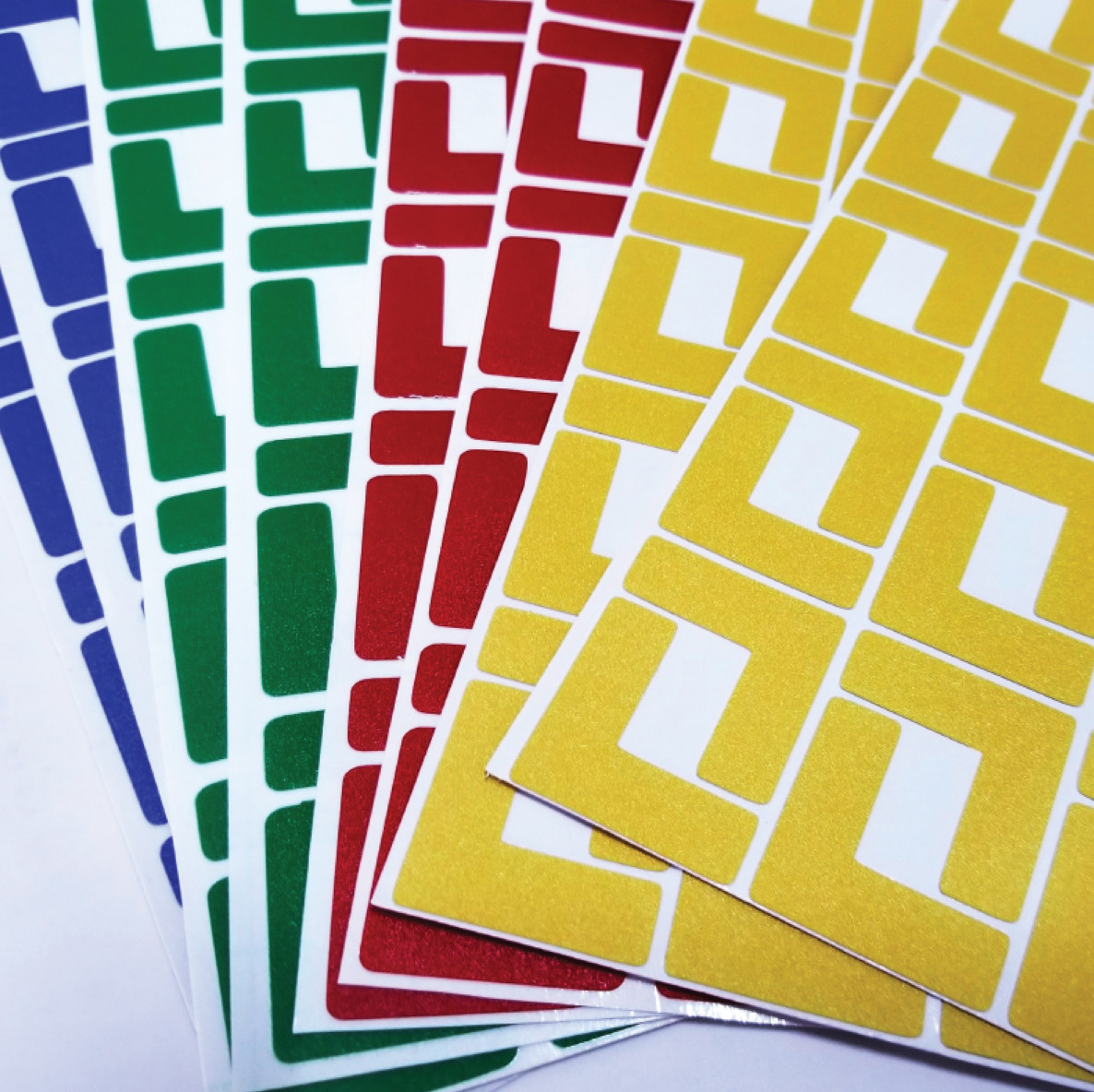 物品定位贴5s定位贴纸桌面定位标识办公桌定位贴5s四角定位3*3