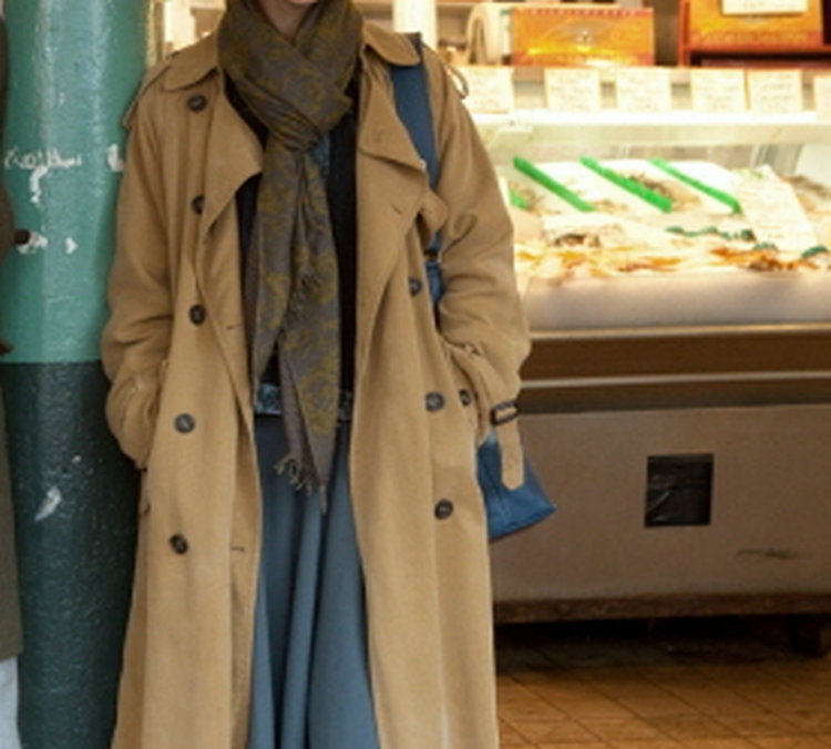 春秋新款外套汤唯晚秋明星同款风衣复古全棉风衣