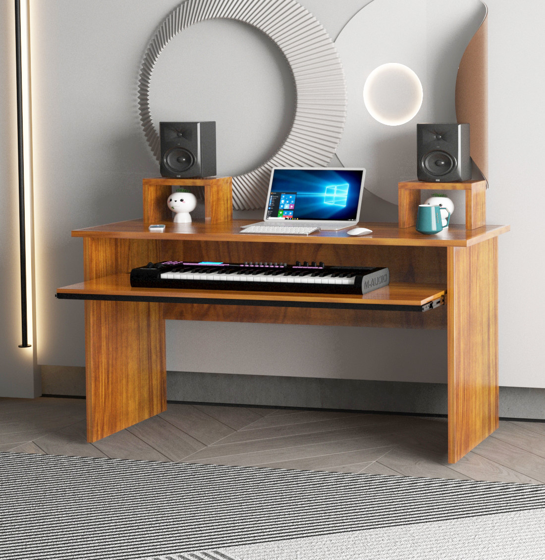 编曲工作台电子琴midi键盘轻奢工作台电钢琴录音棚琴桌