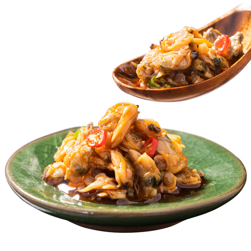 花甲肉即食麻辣味花蛤小海鲜熟食蛤蜊酱罐头小零食100g*5罐装包邮