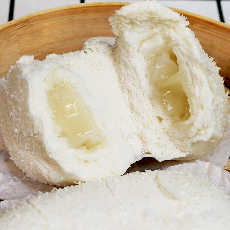 椰奶包子食品面食速冻椰果夹心椰蓉点心早餐包点