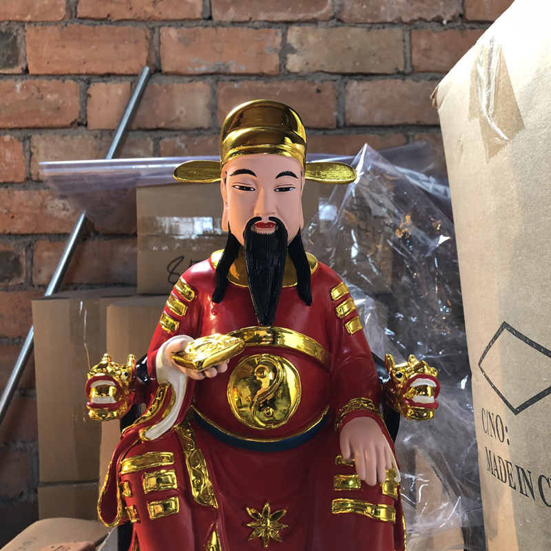 仙师12寸杨筠松神像杨公刘江东树脂辟邪镇宅保平安摆件