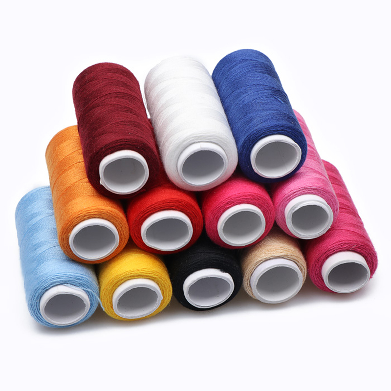 缝衣线缝纫线家用手缝线衣服402涤纶线团小线卷彩色diy手工黑白