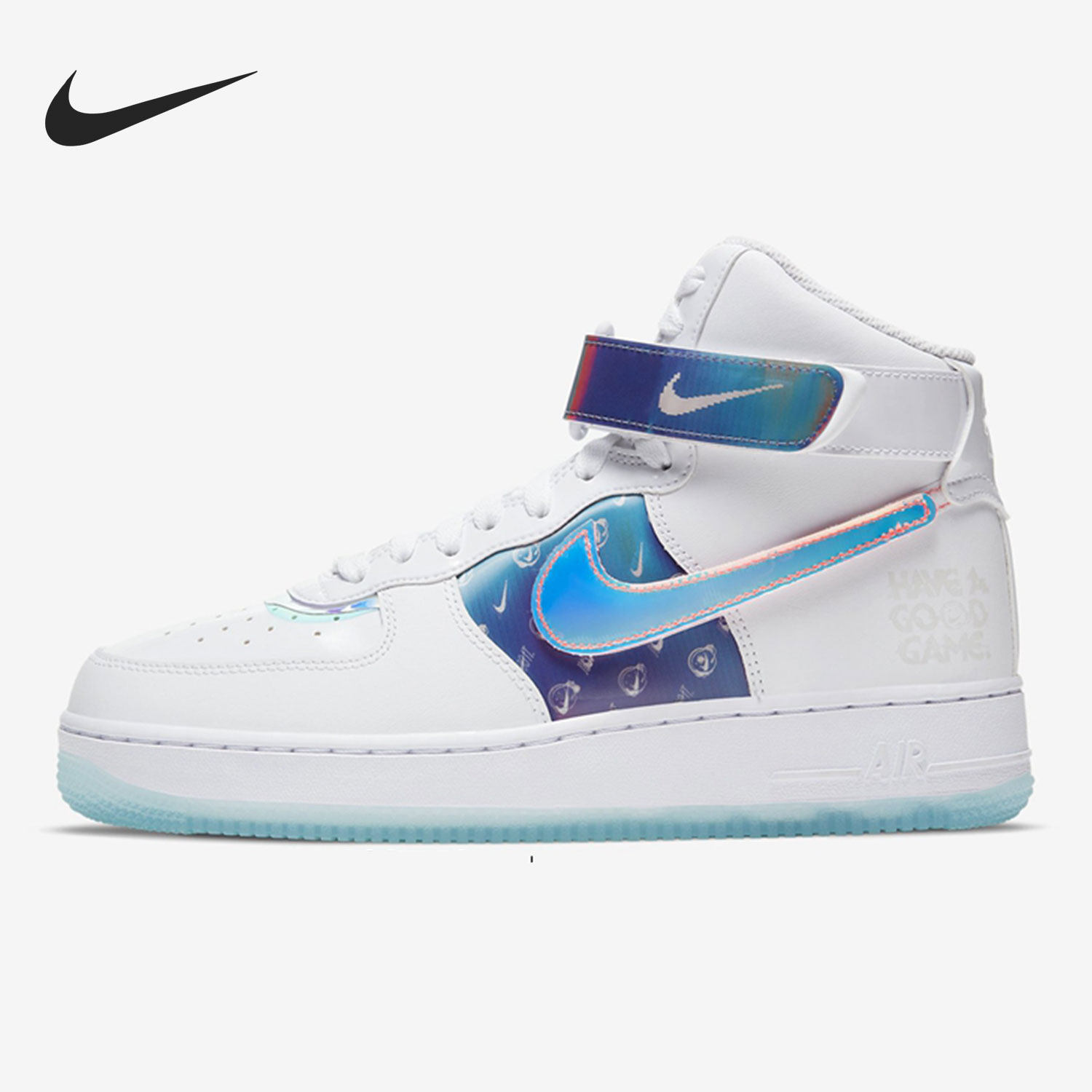 nike板鞋空军素女子像素电玩镭射白镭射af1force运动休闲鞋