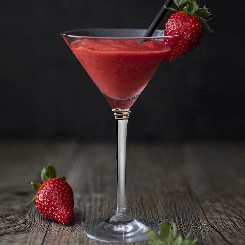 240ml玻璃鸡尾鸡尾酒酒杯金边螺旋马天尼三角杯子鸡尾酒杯