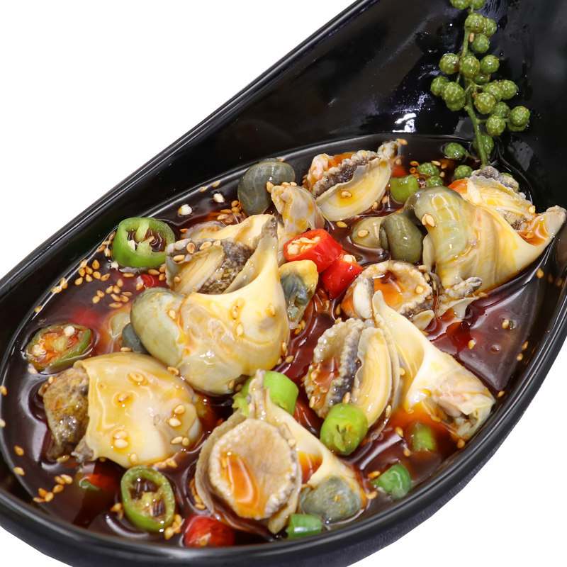 舌尖渔港香辣海螺肉捞汁麻辣海螺肉即食小海鲜酱爆海螺肉海鲜罐装