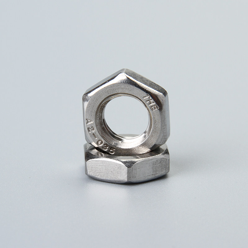 304不锈钢六角反牙薄型螺母细y扣扁矮薄螺帽细牙反扣螺丝帽m6m3