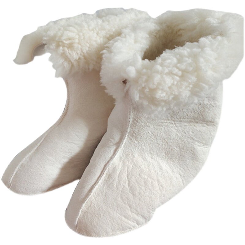 纯羊毛毡袜子加厚青年防寒保暖简约冬季东北运动袜