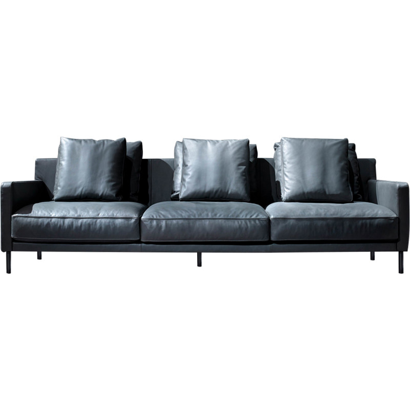 菲尼菲尼其其意式极简头层牛皮沙发沙发客客厅双三皮艺沙发