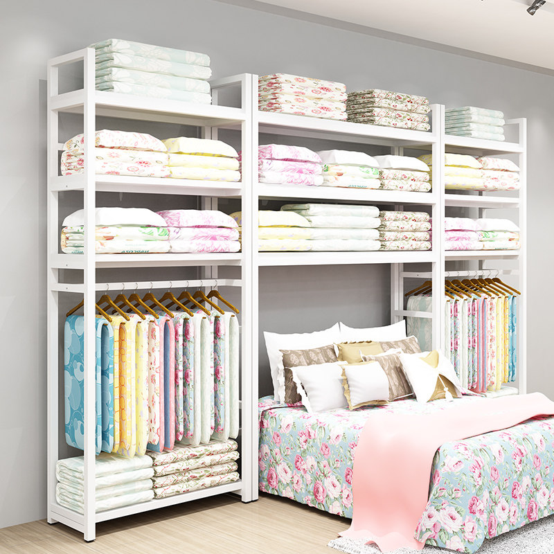 家纺被子展架超市展厅床上用品仓储多层烤漆货架商用展示柜