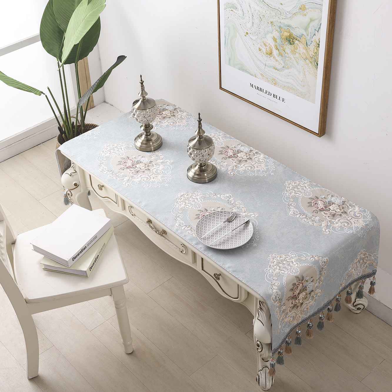 茶几桌布欧式长方形布艺盖布现代简约客厅家用防尘桌布