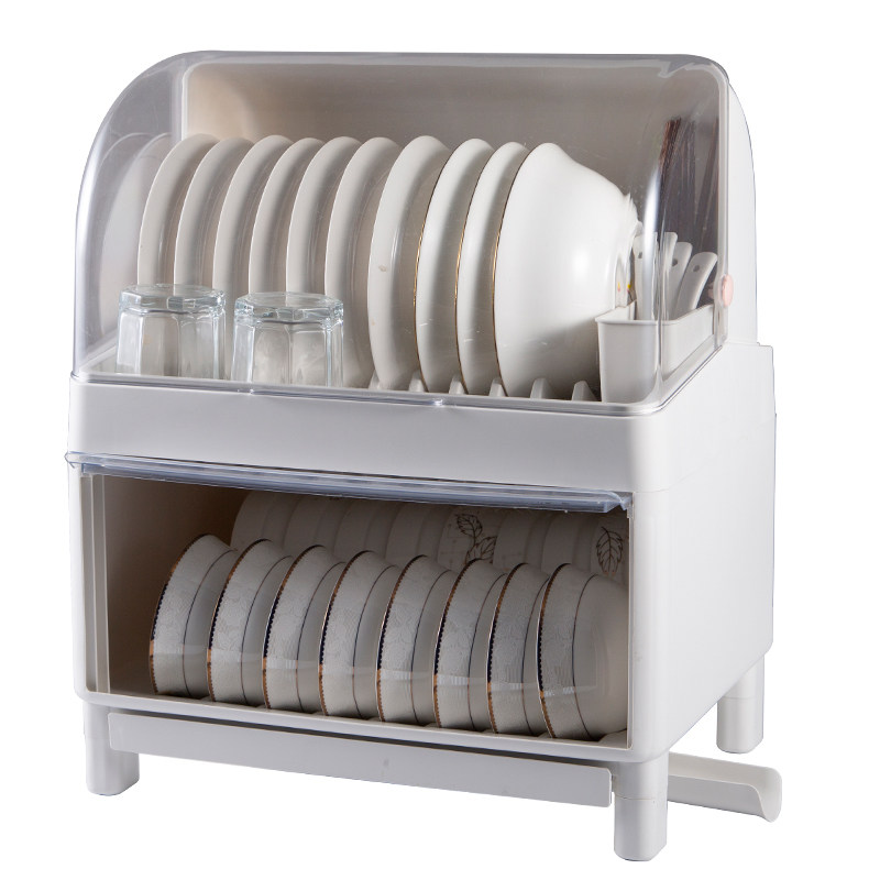 收纳双层厨房台面碗柜大容量碗筷沥水碗碟架沥整理架