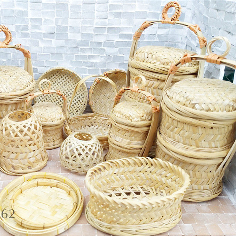 潮州迷你小竹编 小竹篮 小竹器 竹家具 竹筛竹葫竹匾竹蒌鱼蒌箩筐