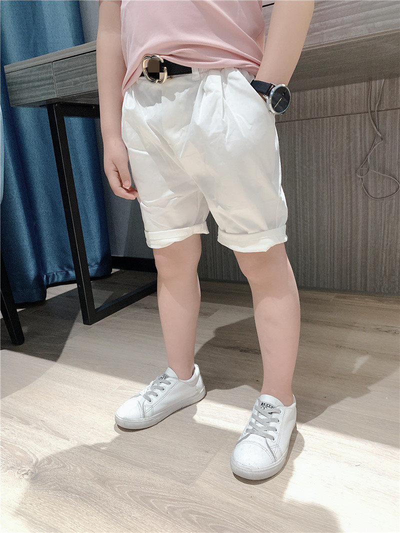 童装夏季新款宝宝白色中大儿童五分男童西裤裤子