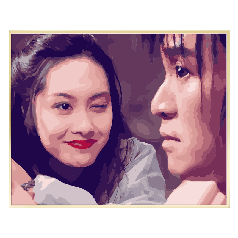 缘色数字油画diy手工填色减压油彩彩画大话西游紫霞diy
