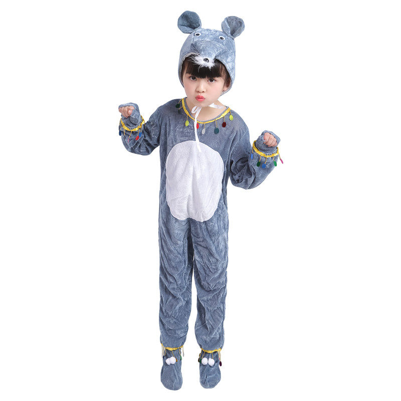 小老鼠儿童动物服装演出服幼儿园辣椒表演老鼠嫁女儿童演出服