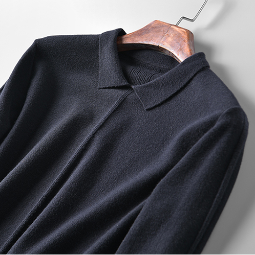 轻奢线！羊绒般细腻！可机洗不起球！秋冬新款男士翻领针织衫毛衣