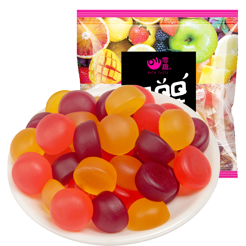 果汁qq糖橡皮软糖多口味混合qq糖水果喜糖果散装休闲小零食大礼包