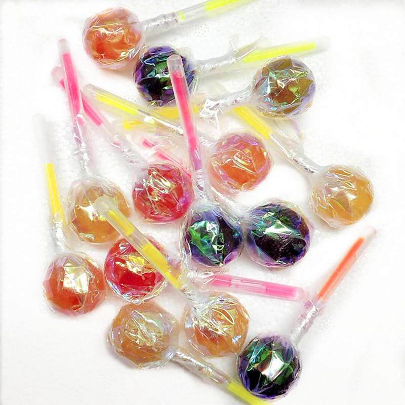 万和荧光棒糖发光棒棒糖120支大桶桶装年货糖果糖果