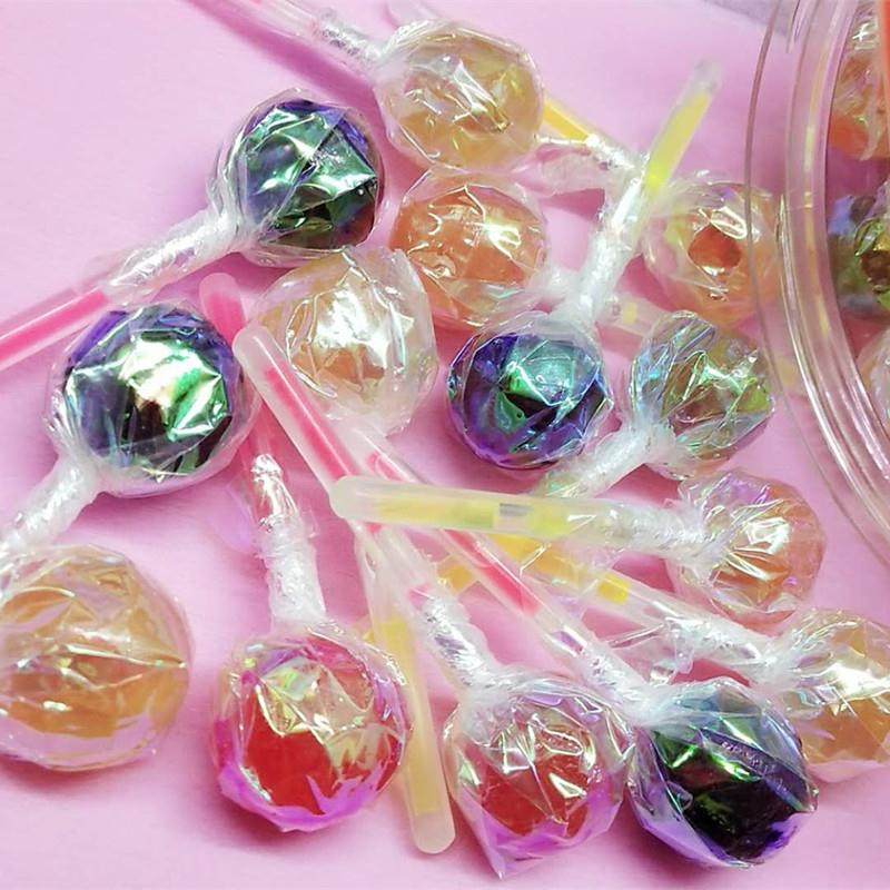 万和荧光棒糖发光棒棒糖120支大桶桶装年货糖果糖果