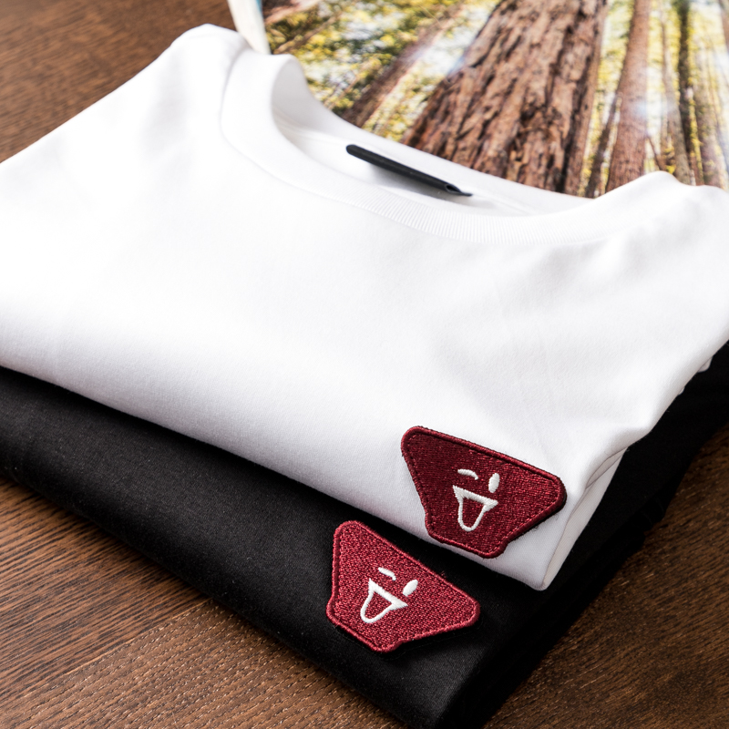 柜1200！意大利高端奢级水柔棉！男士纯色刺绣纯棉圆领短袖T恤潮