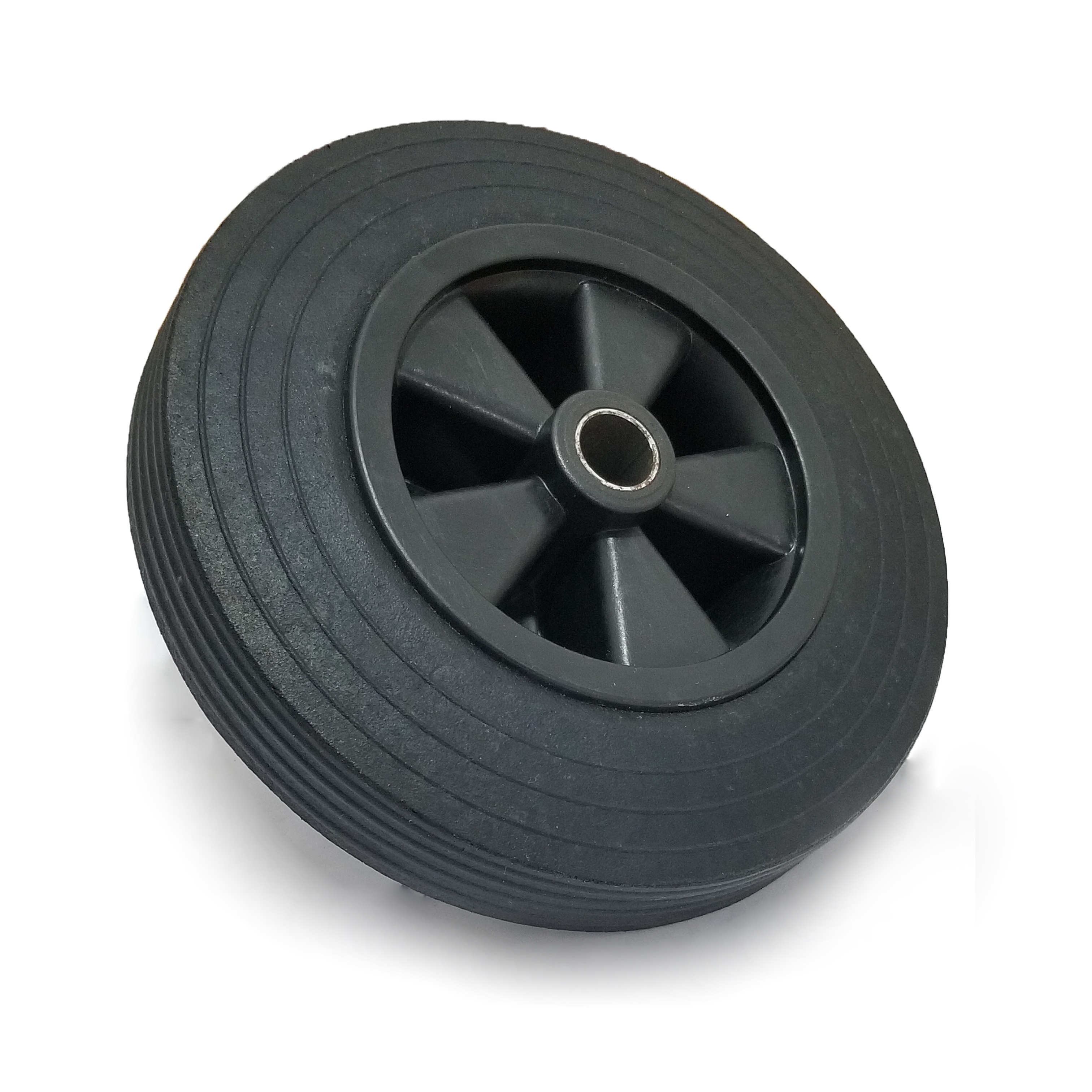 穿心轮环卫垃圾桶加强加厚轮子配件铁轴实心轮橡胶轮塑料轮户外