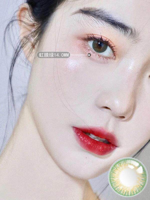 猫眼混血儿小千代美瞳星星年抛女大直径自然款隐形眼镜男带工具tn