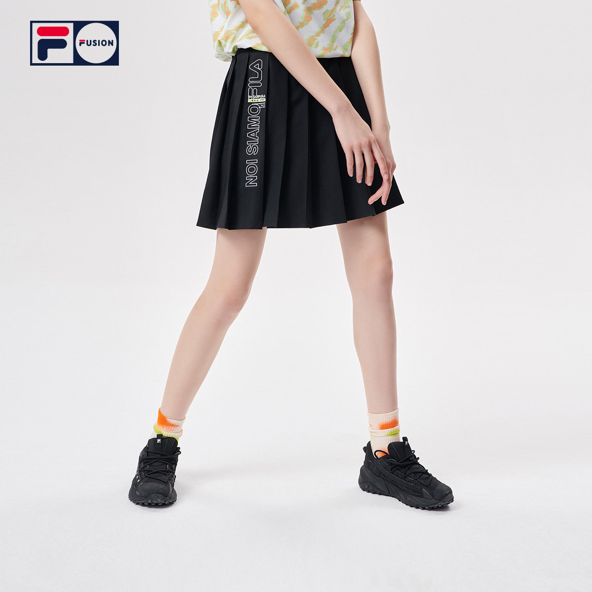 filafusion斐乐潮牌女子半身2021夏秋新款网球半身裙