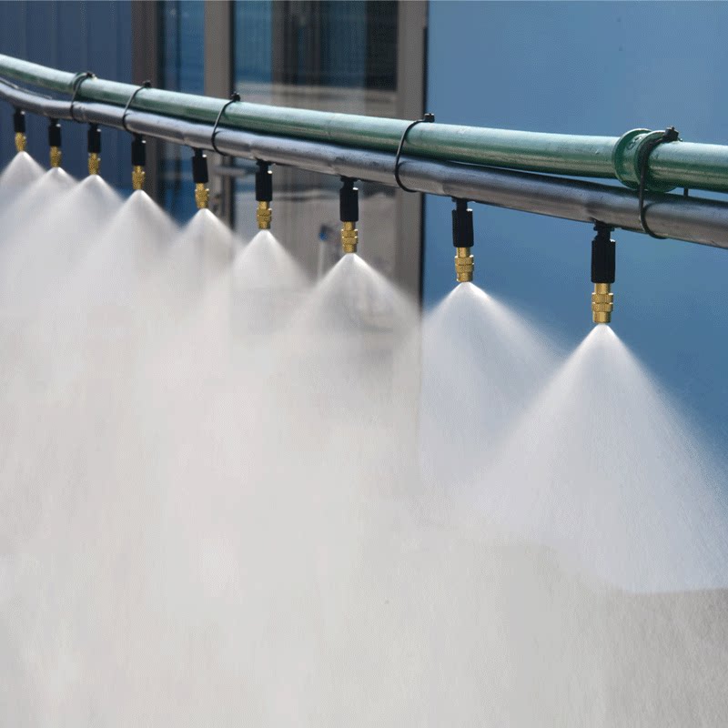 工地除尘养殖场降温设备雾化喷头自动浇水喷雾器雾化微喷