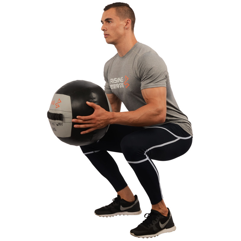 健身软药球pu皮革球壁球墙球药球非弹力平衡稳定爆发力训练重力球